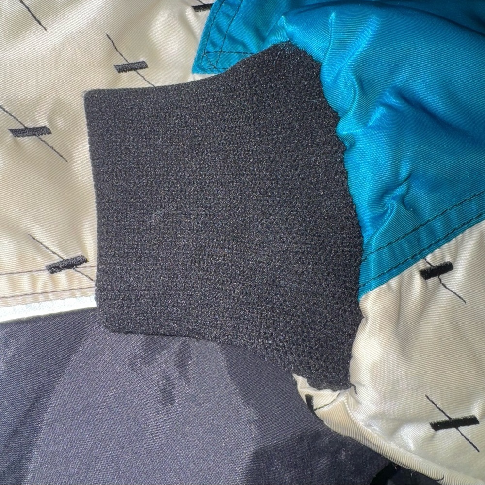 Vintage Polaris Men’s Large Snowmobile Jacket Teal Black White Nylon USA - Picture 8 of 15